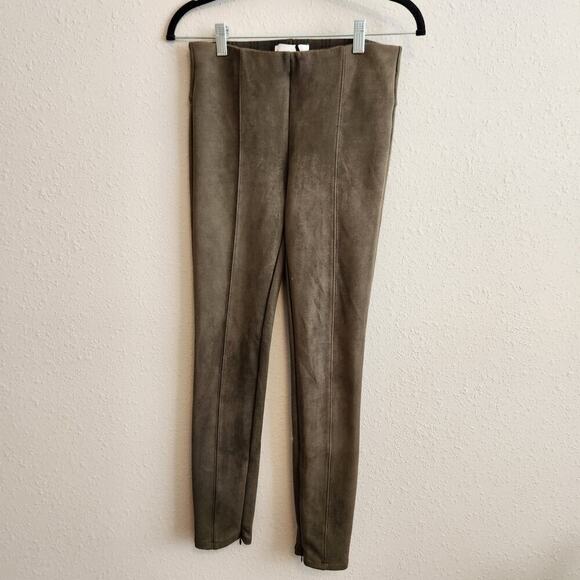 Anthropologie Size 26 Green Faux Suede Pull On Skinny Pants - Picture 11 of 14